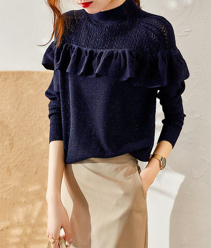 Frilled knit like a shining star