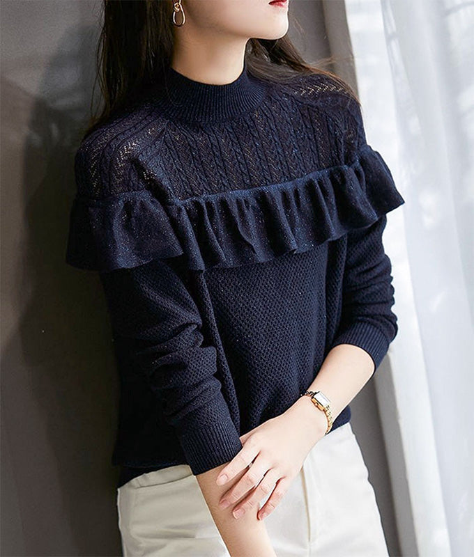 Frilled knit like a shining star