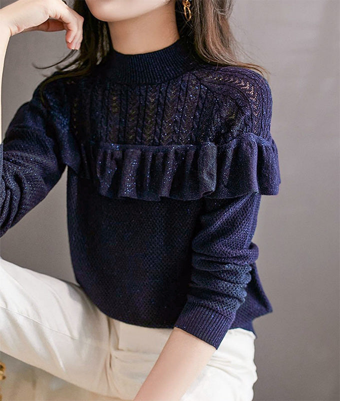 Frilled knit like a shining star