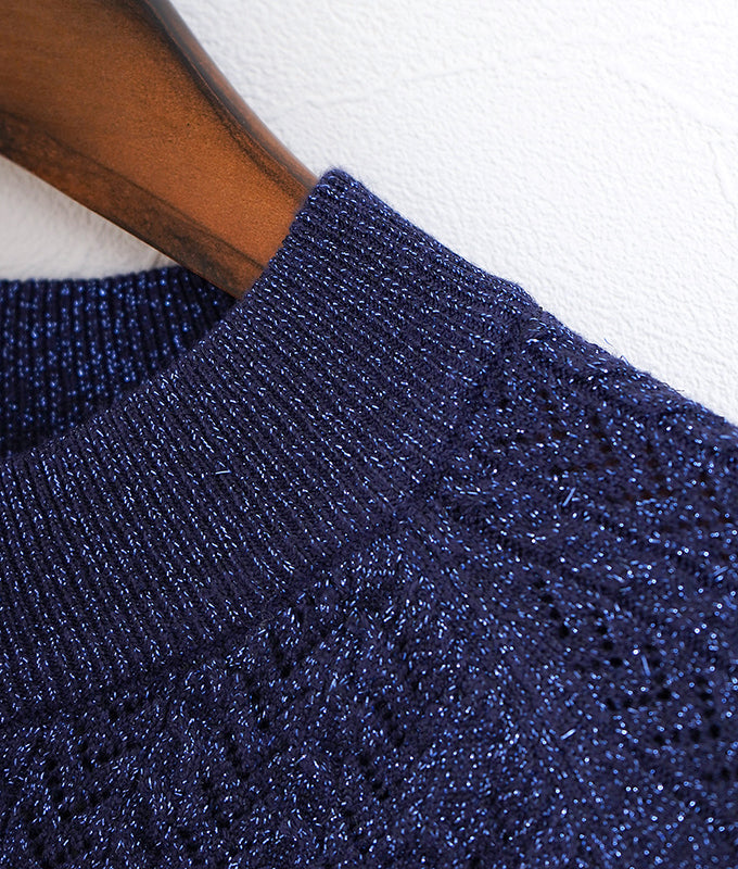 Frilled knit like a shining star