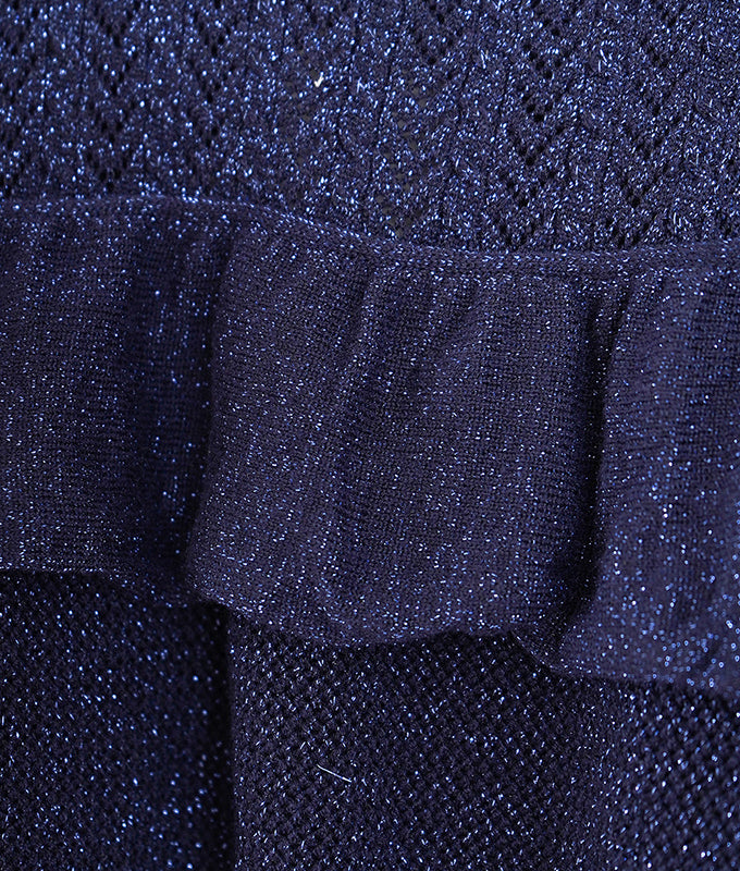 Frilled knit like a shining star