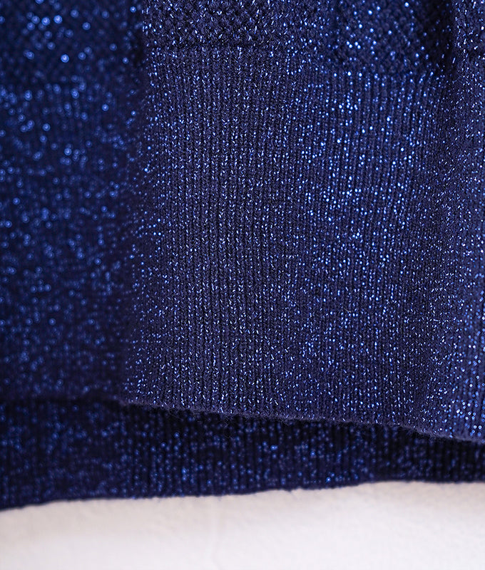Frilled knit like a shining star