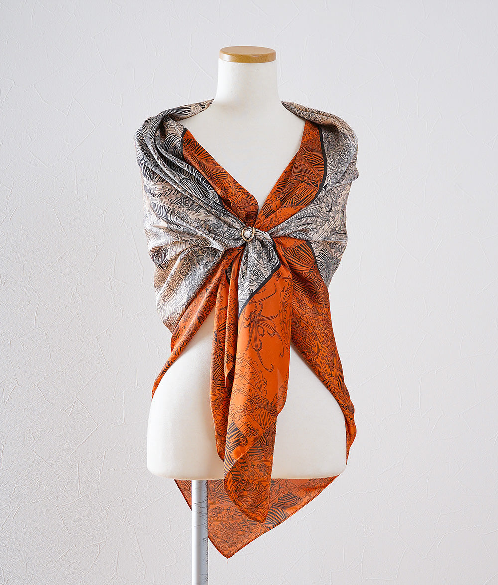 Leaf and Bird Scarf & Scarf Ring