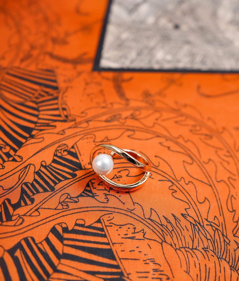 Leaf and Bird Scarf & Scarf Ring