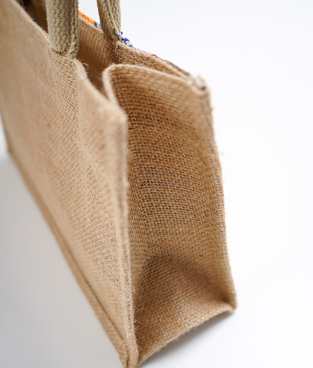 Sparkling flower sequin tote bag