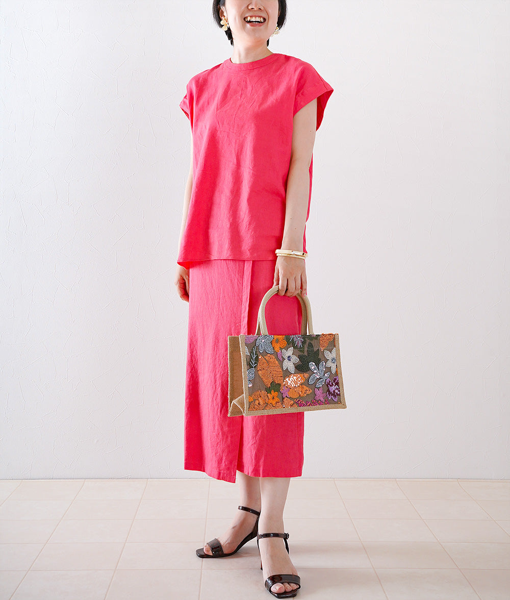 Sparkling flower sequin tote bag