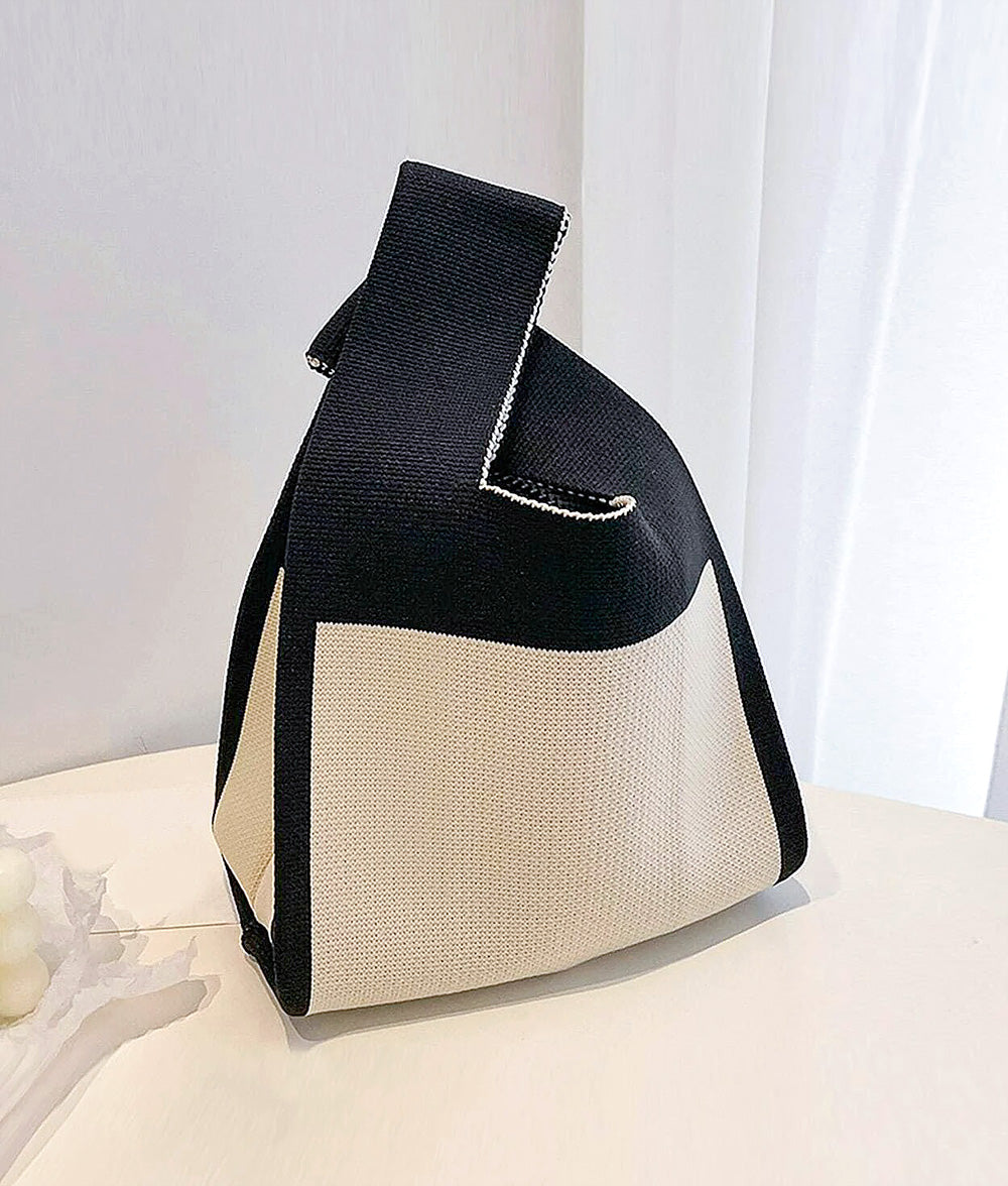 Two-tone knit bag
