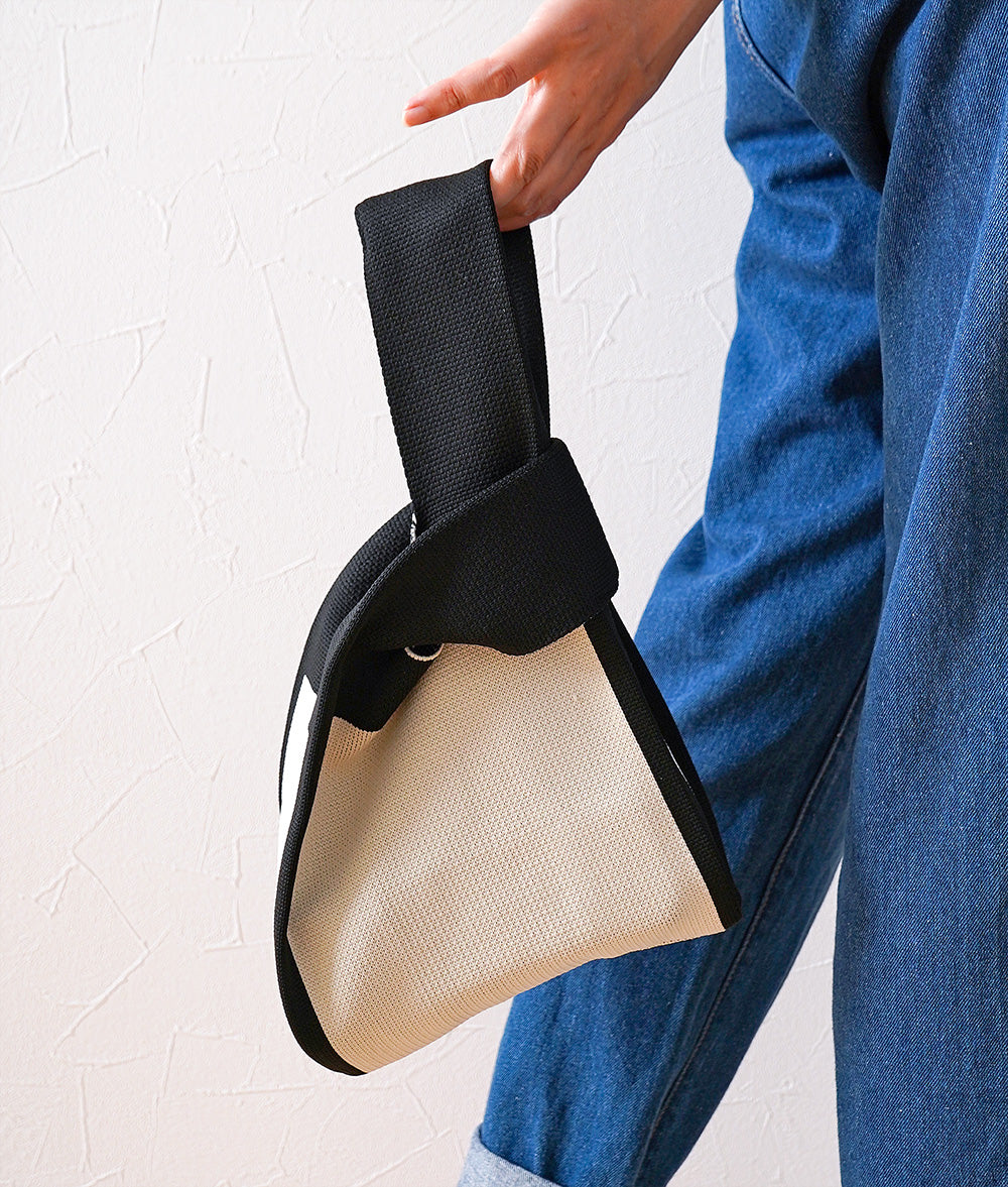 Two-tone knit bag