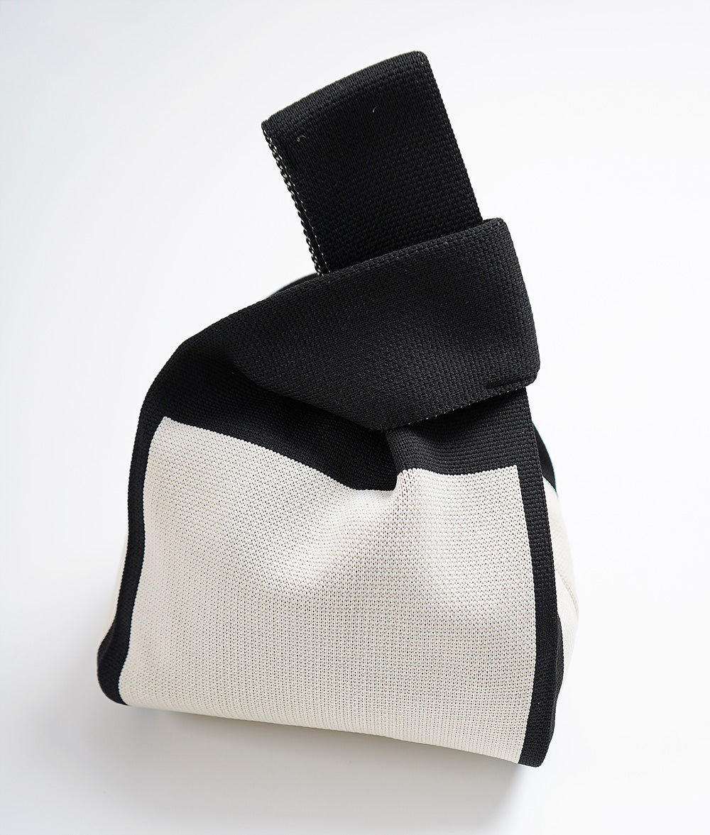 Two-tone knit bag