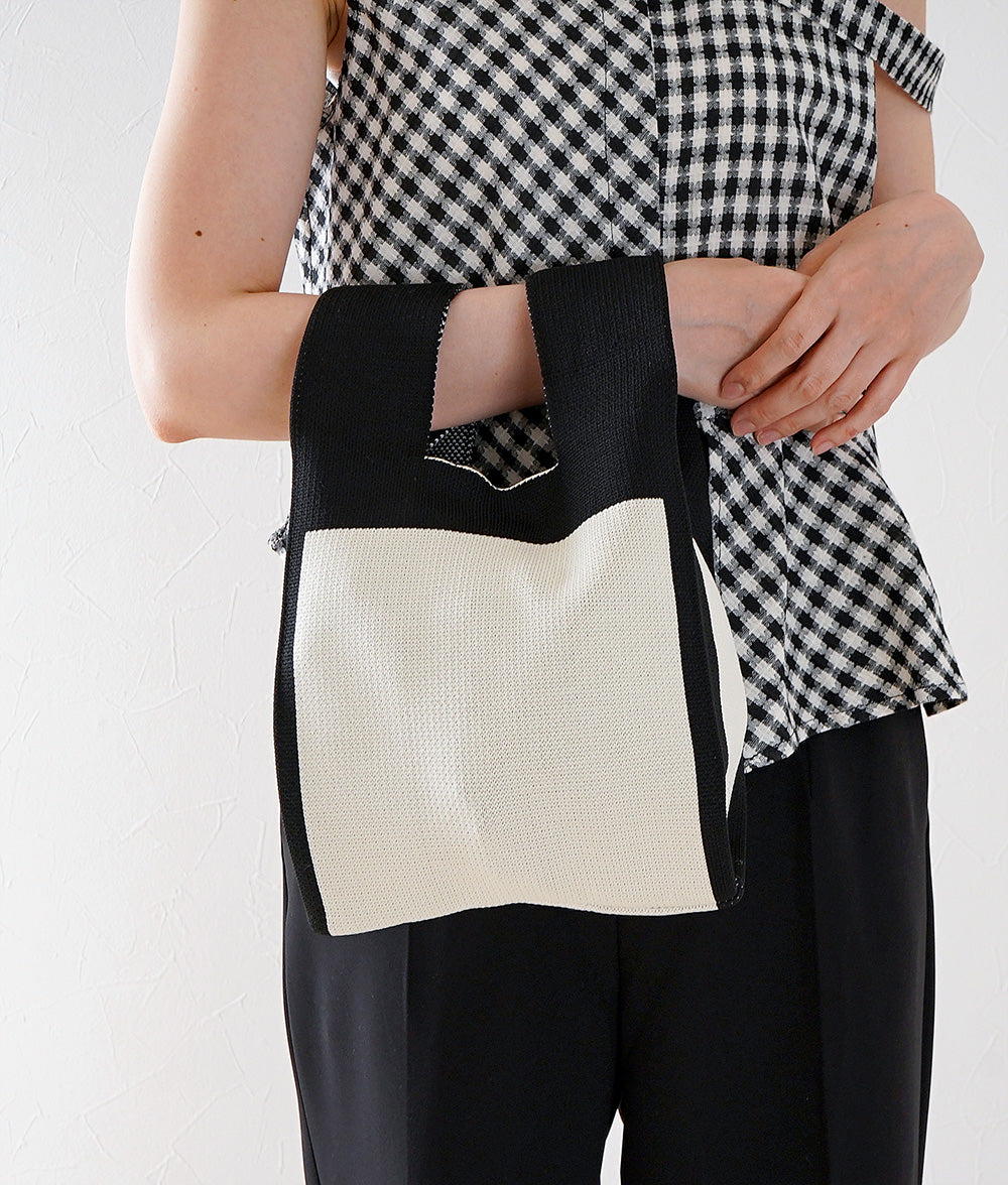 Two-tone knit bag