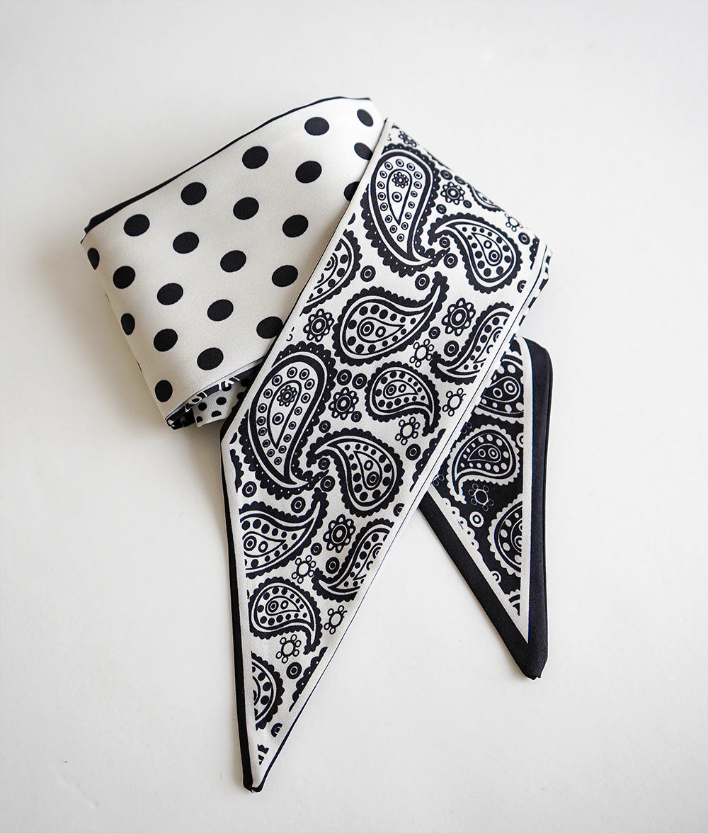 Dot and Paisley Reversible Scarf