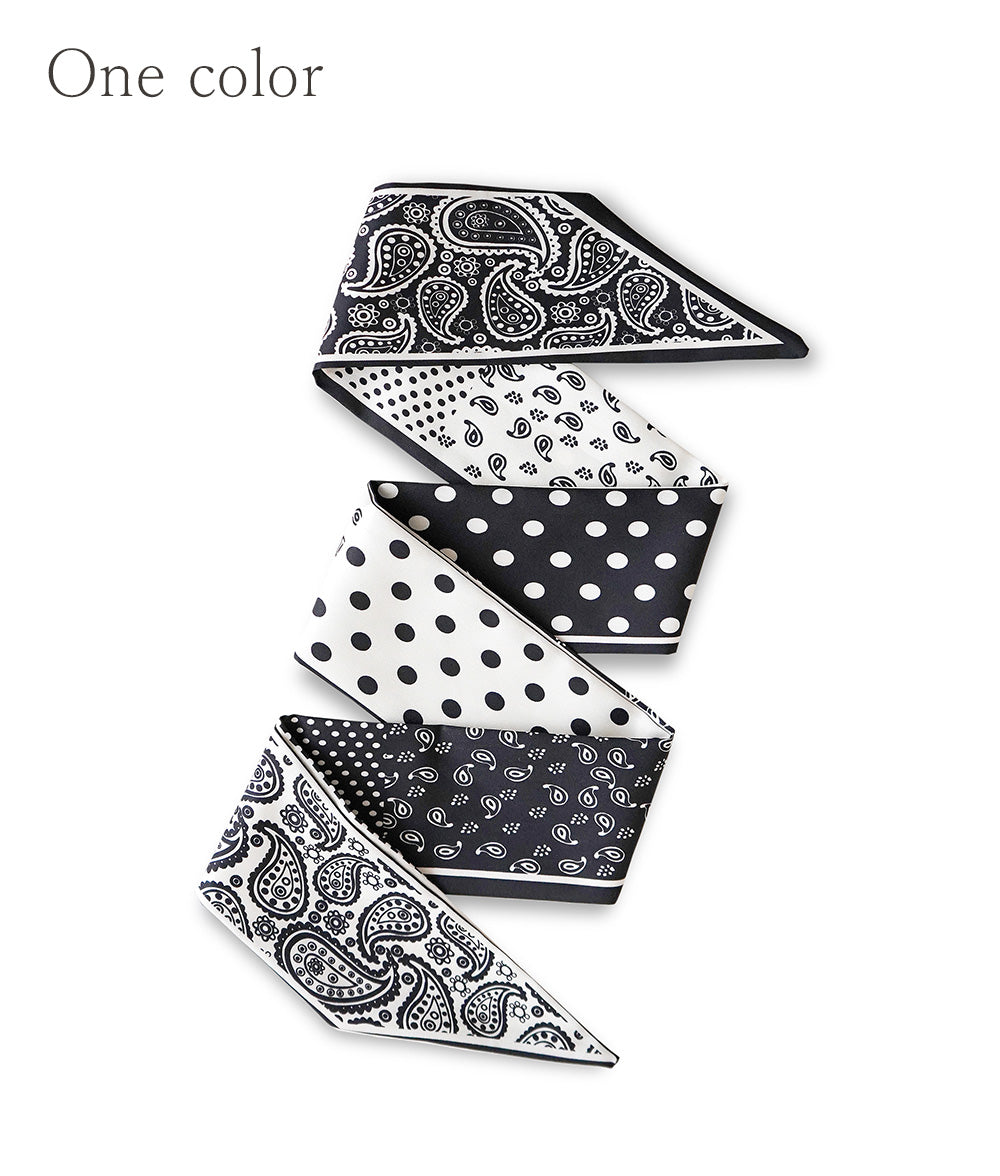 Dot and Paisley Reversible Scarf