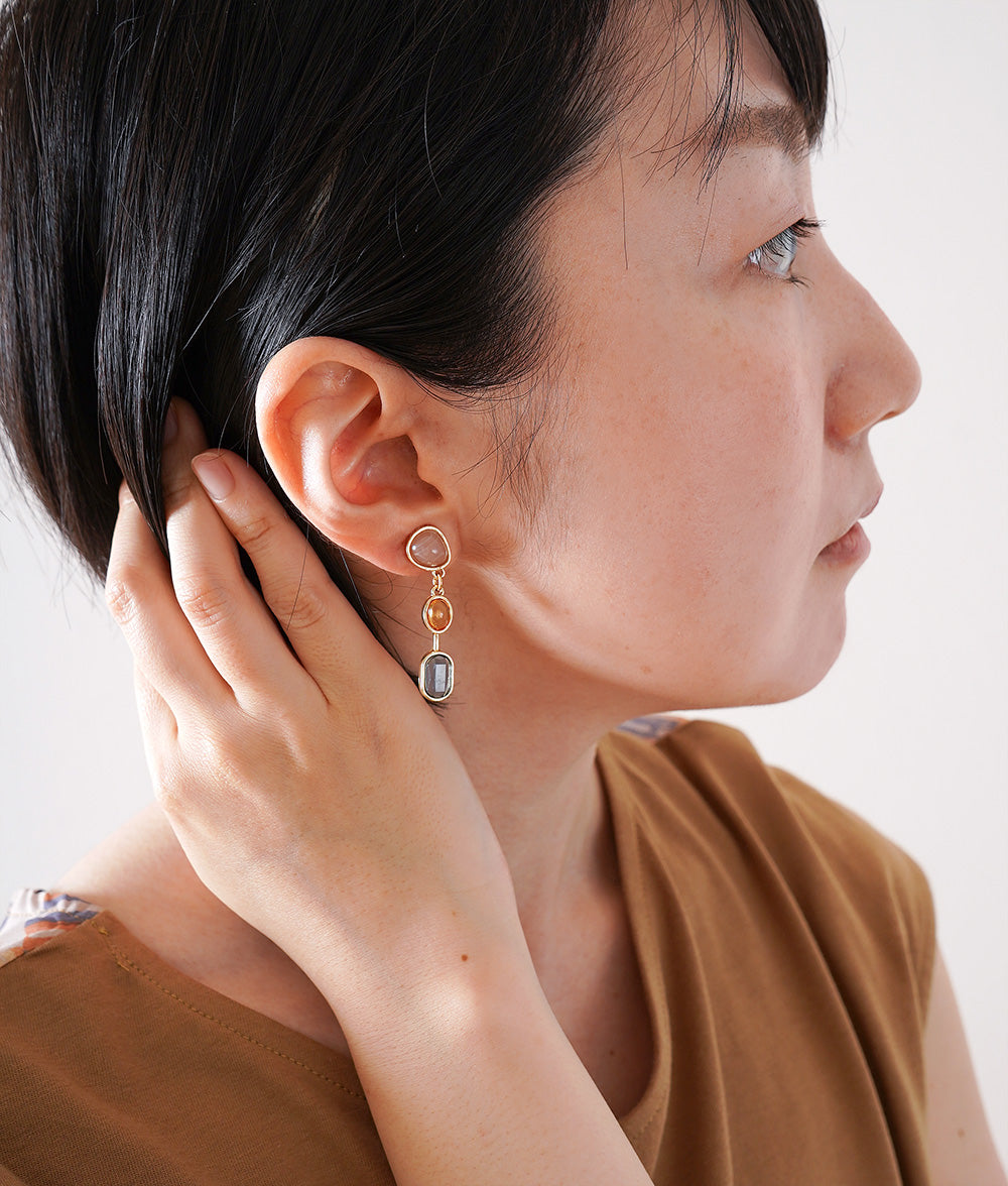 Asymmetric drop ear clip