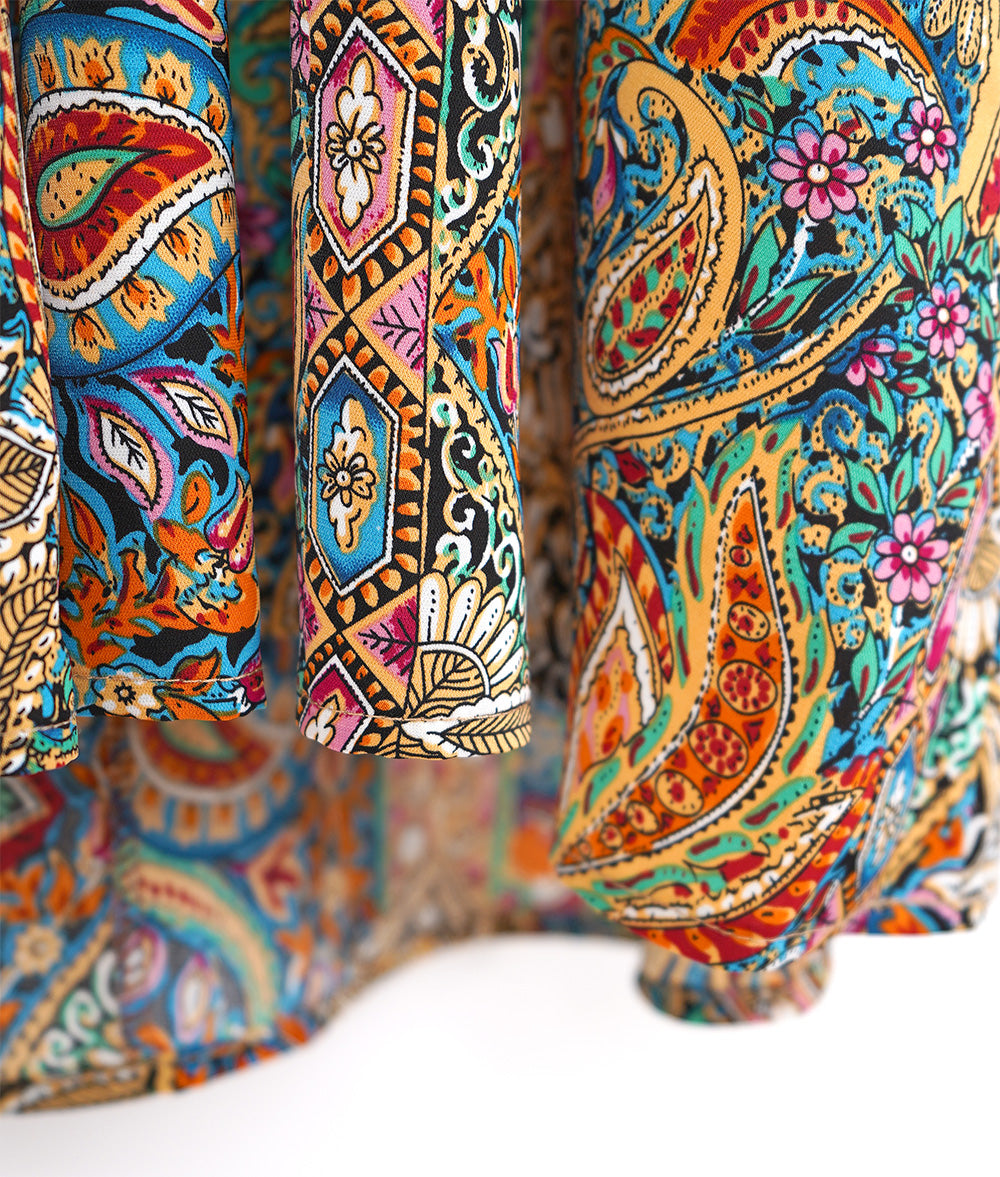 Twisted dress with exotic print