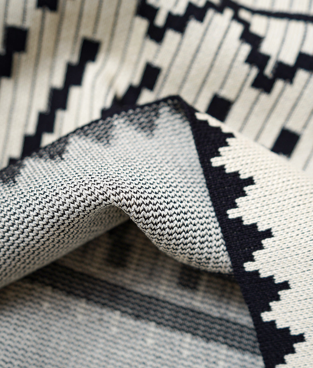 Ethnic-inspired knit jacquard top