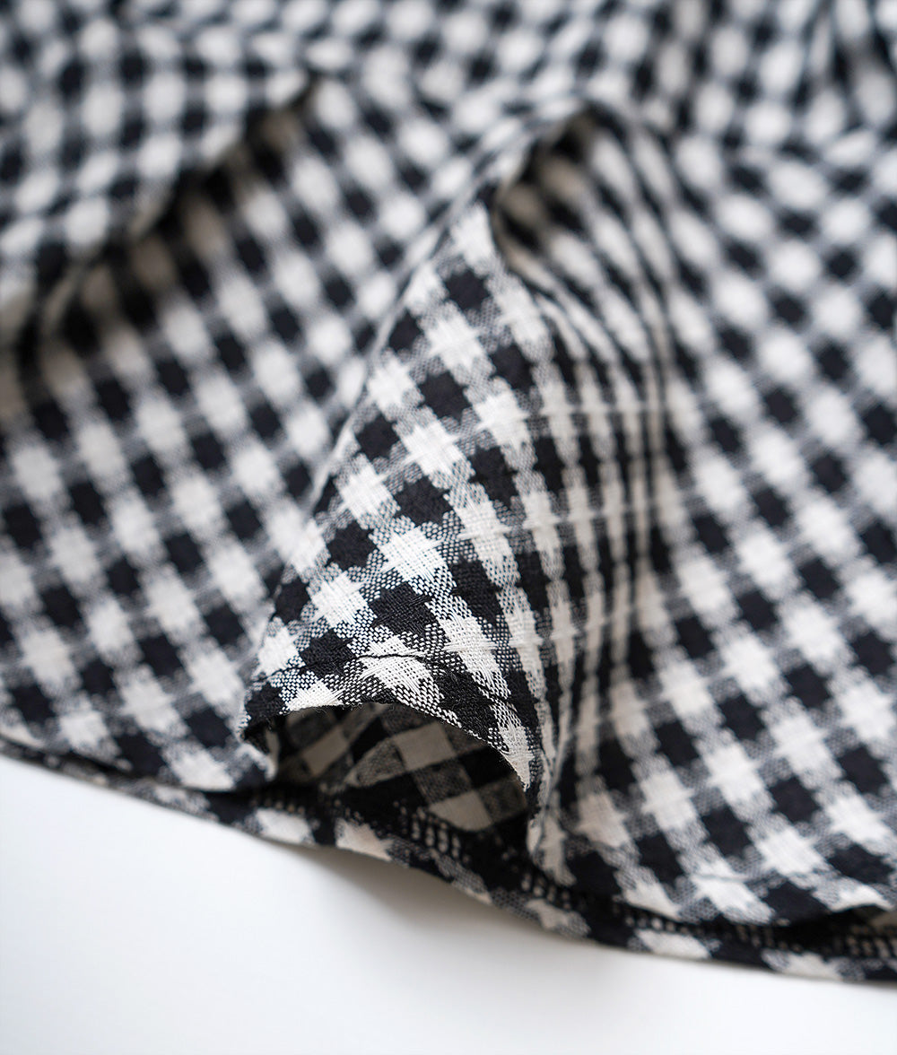 Asymmetric tweed check vest