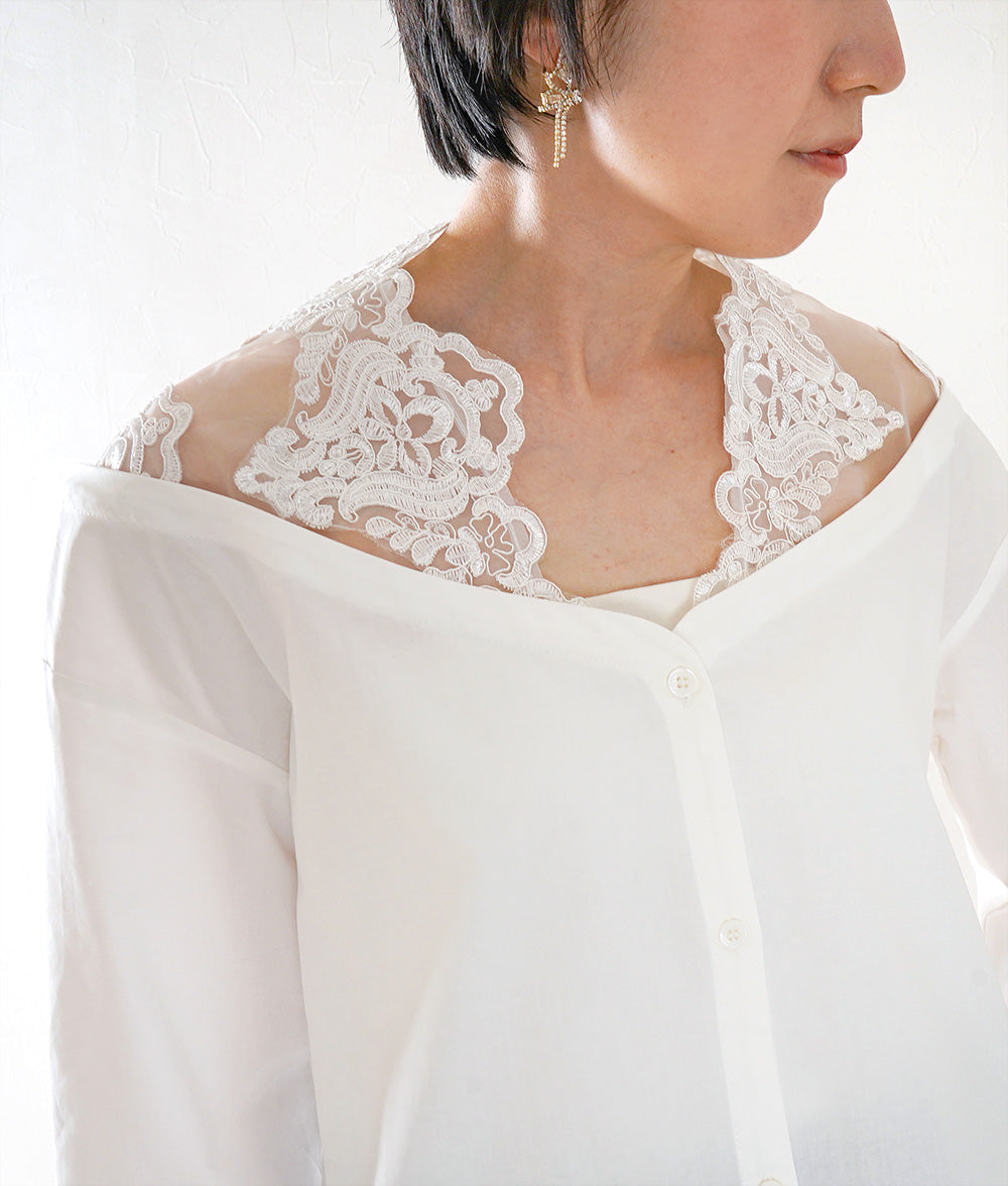 Organza lace sensual blouse