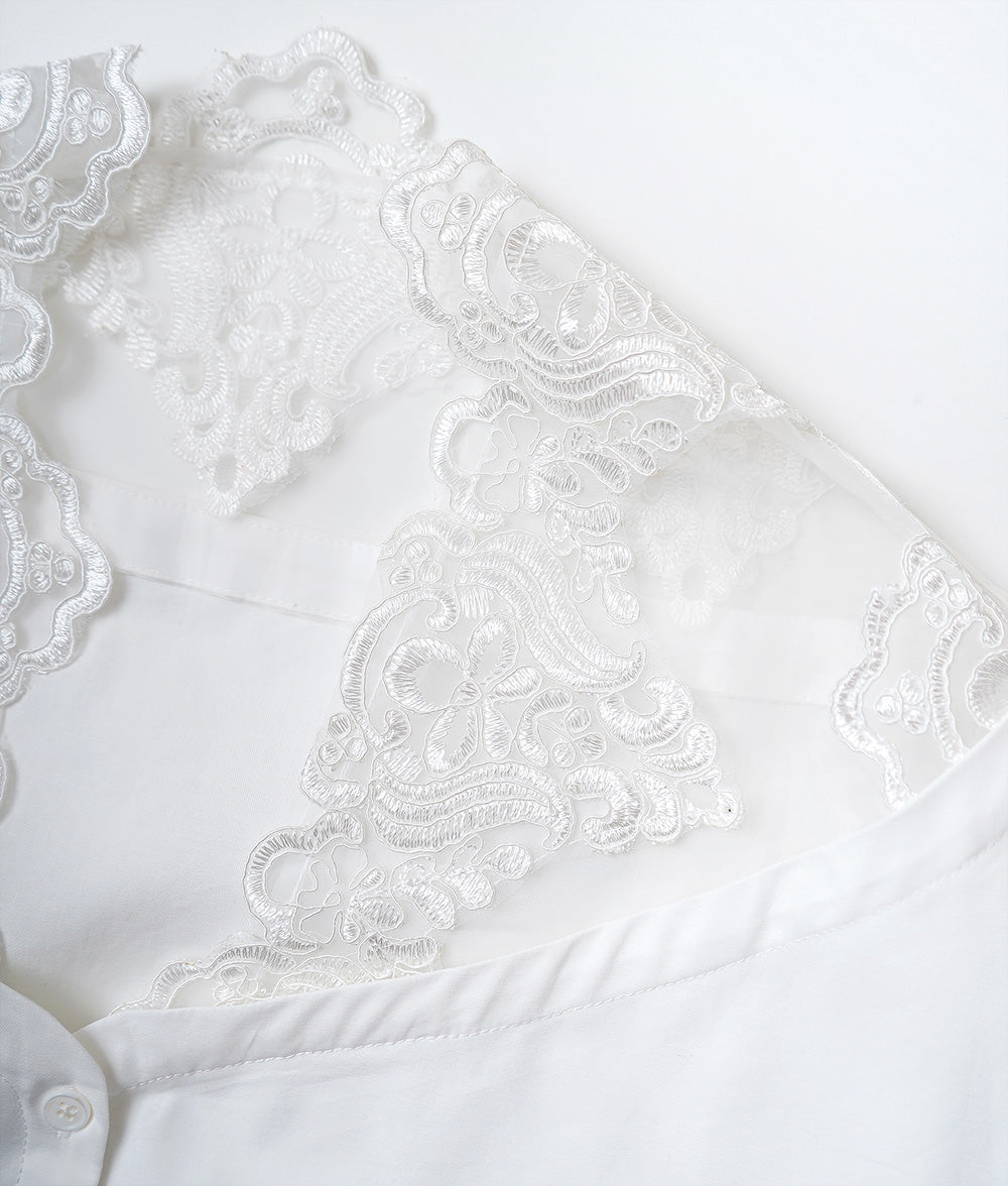 Organza lace sensual blouse