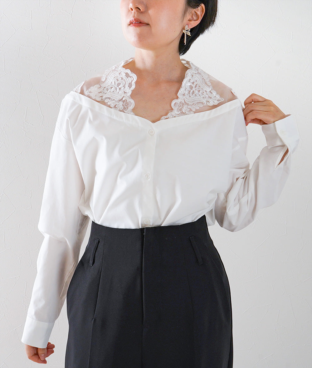 Organza lace sensual blouse