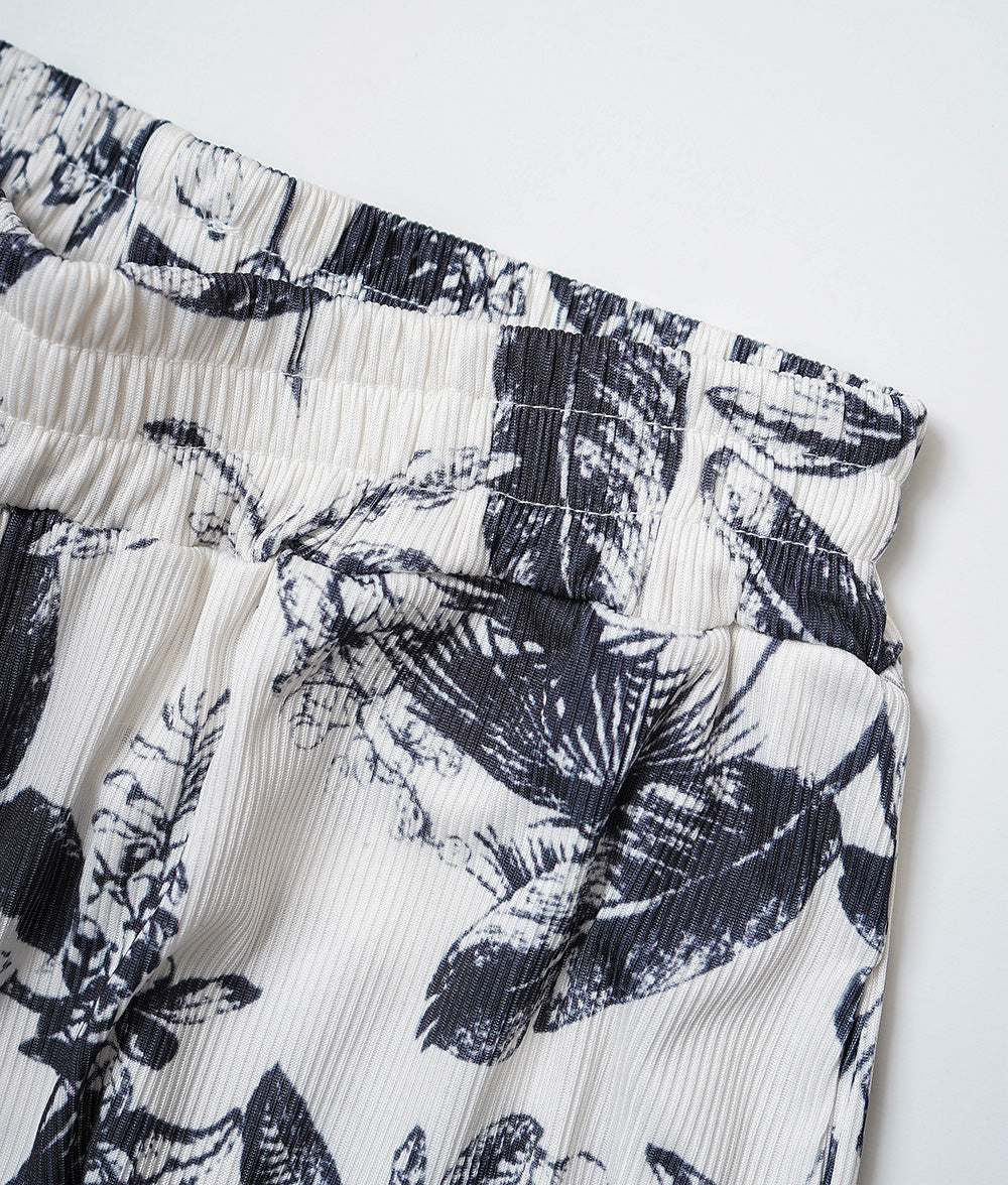 Monochrome botanical pants