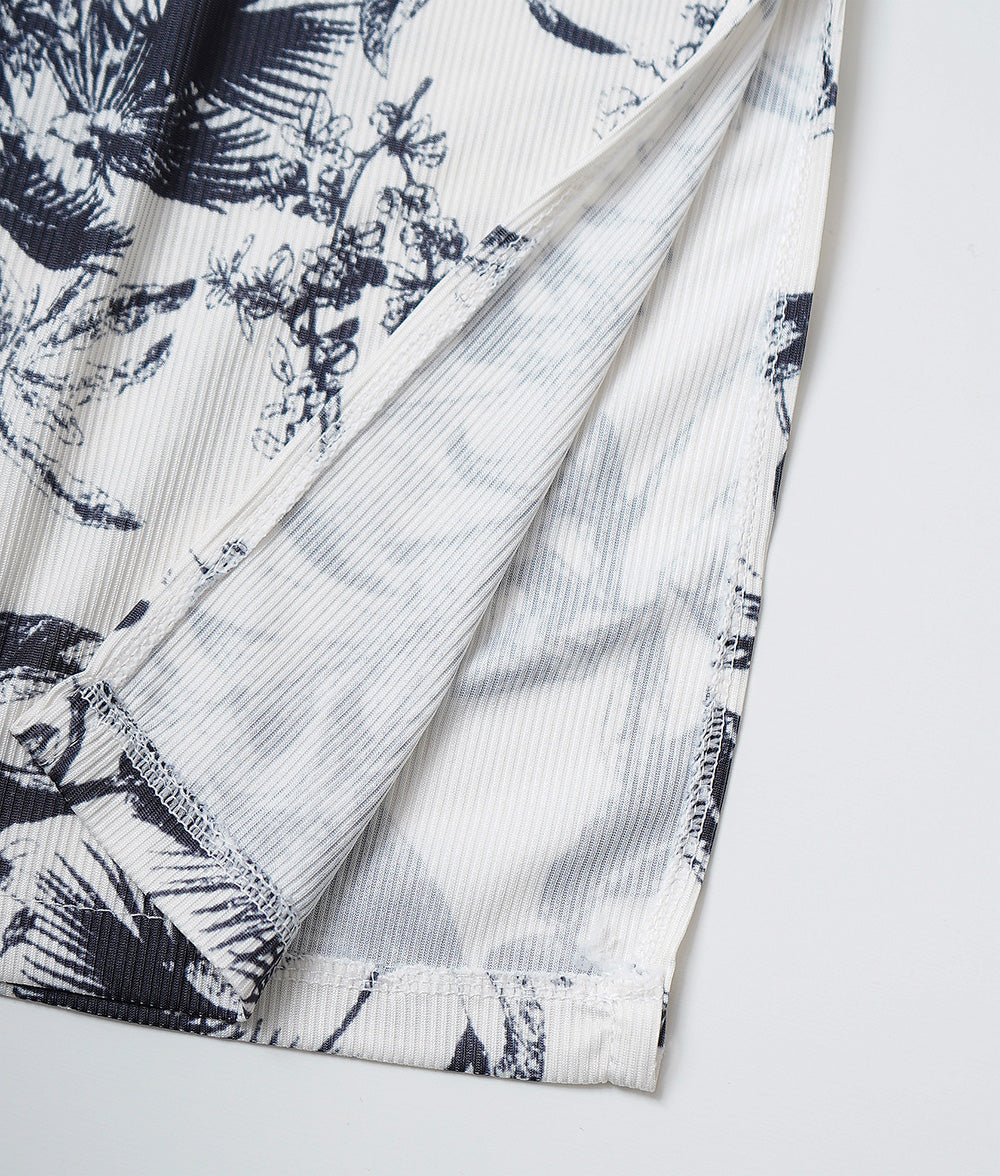 Monochrome botanical pants
