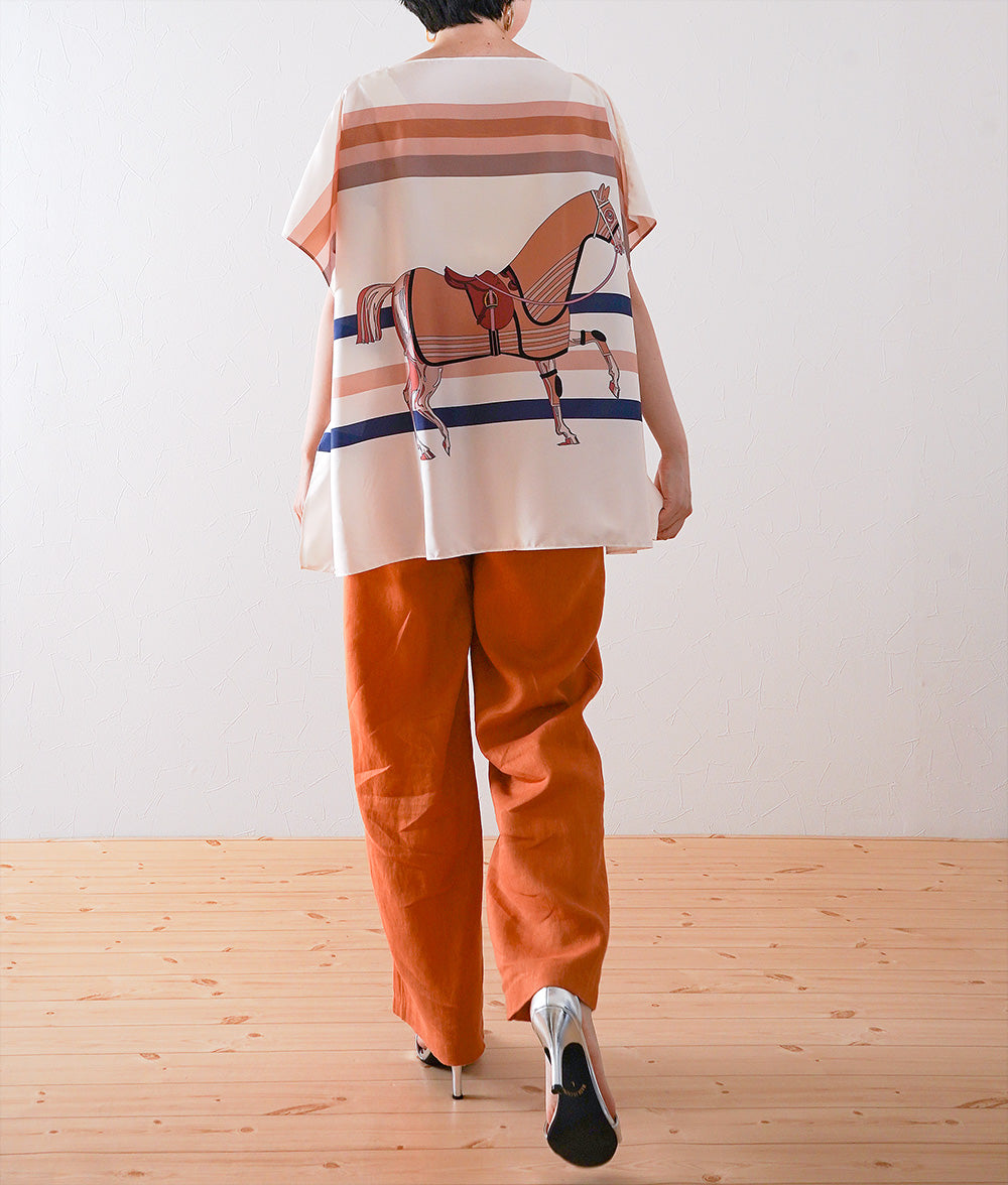 Mature Linen Blend Baker Pants