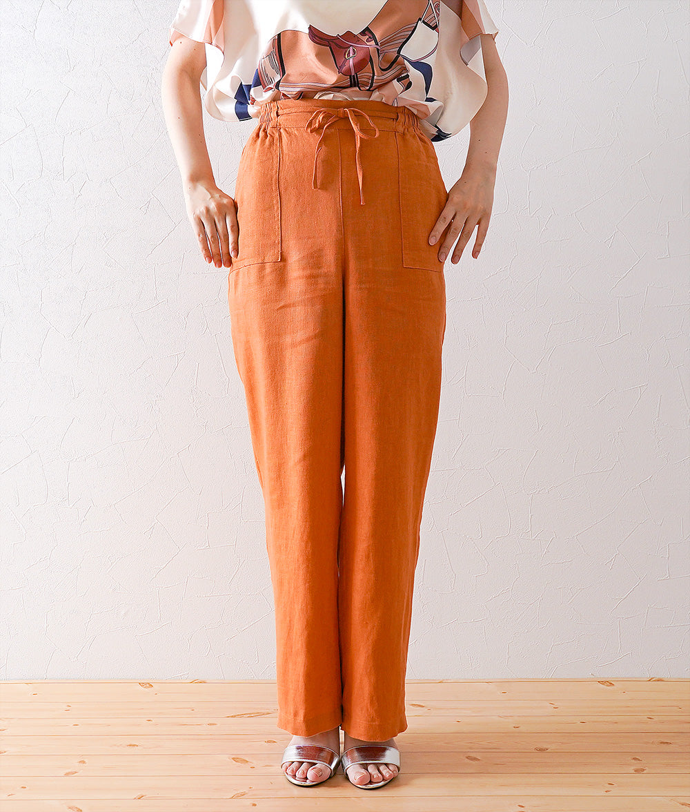 Mature Linen Blend Baker Pants
