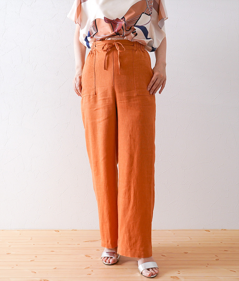 Mature Linen Blend Baker Pants