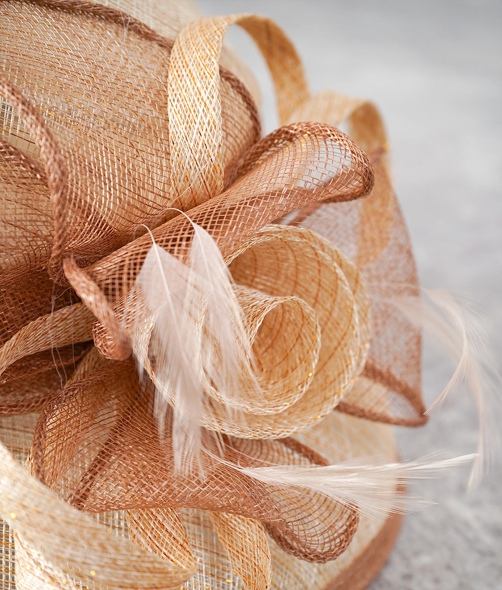 Flower corsage ribbon hat
