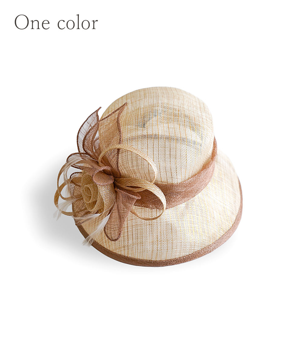 Flower corsage ribbon hat
