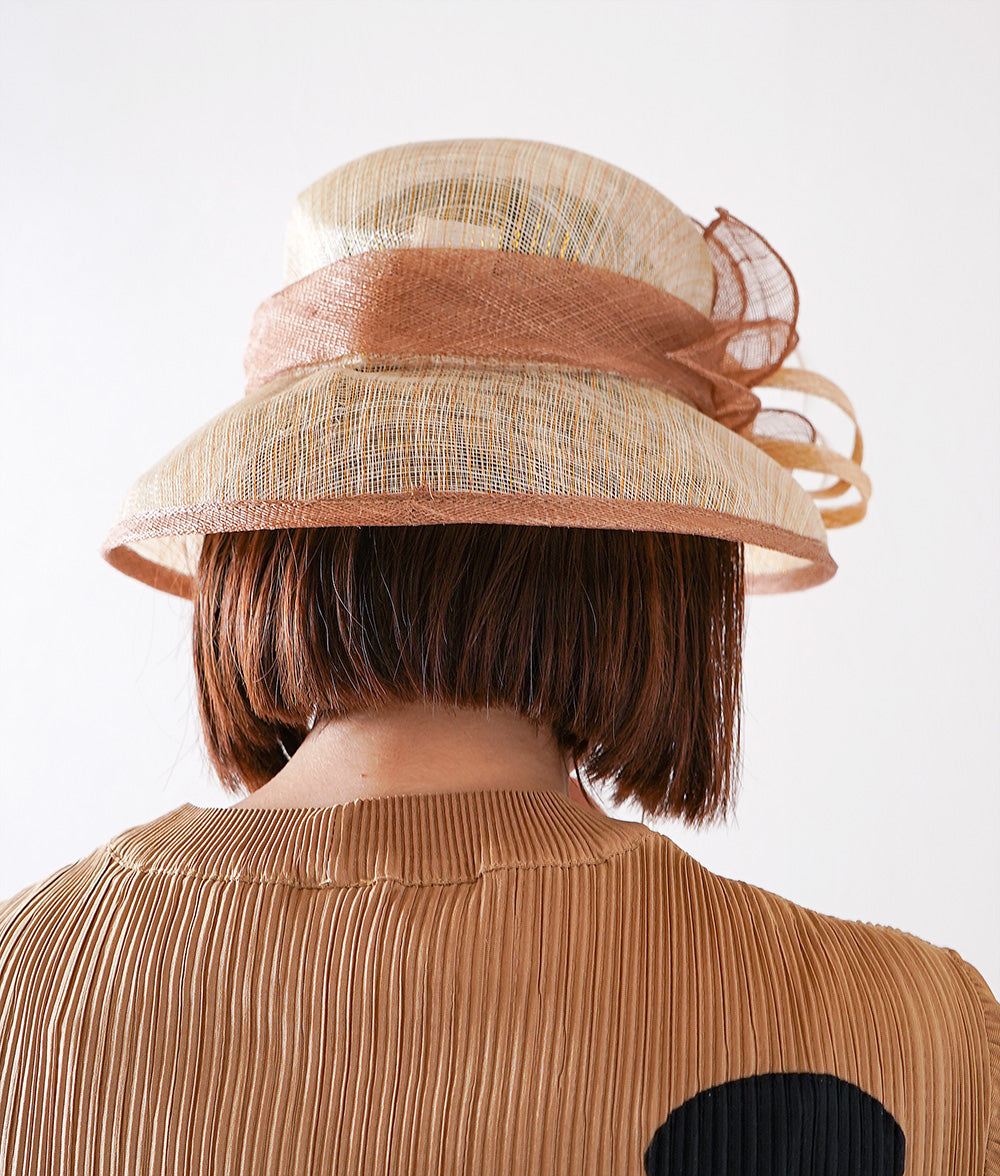 Flower corsage ribbon hat