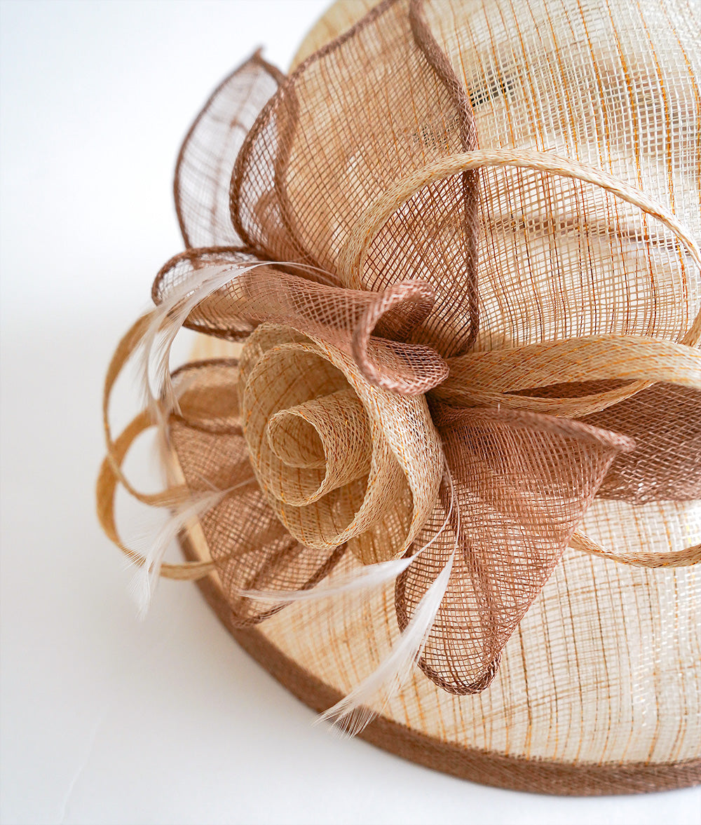 Flower corsage ribbon hat