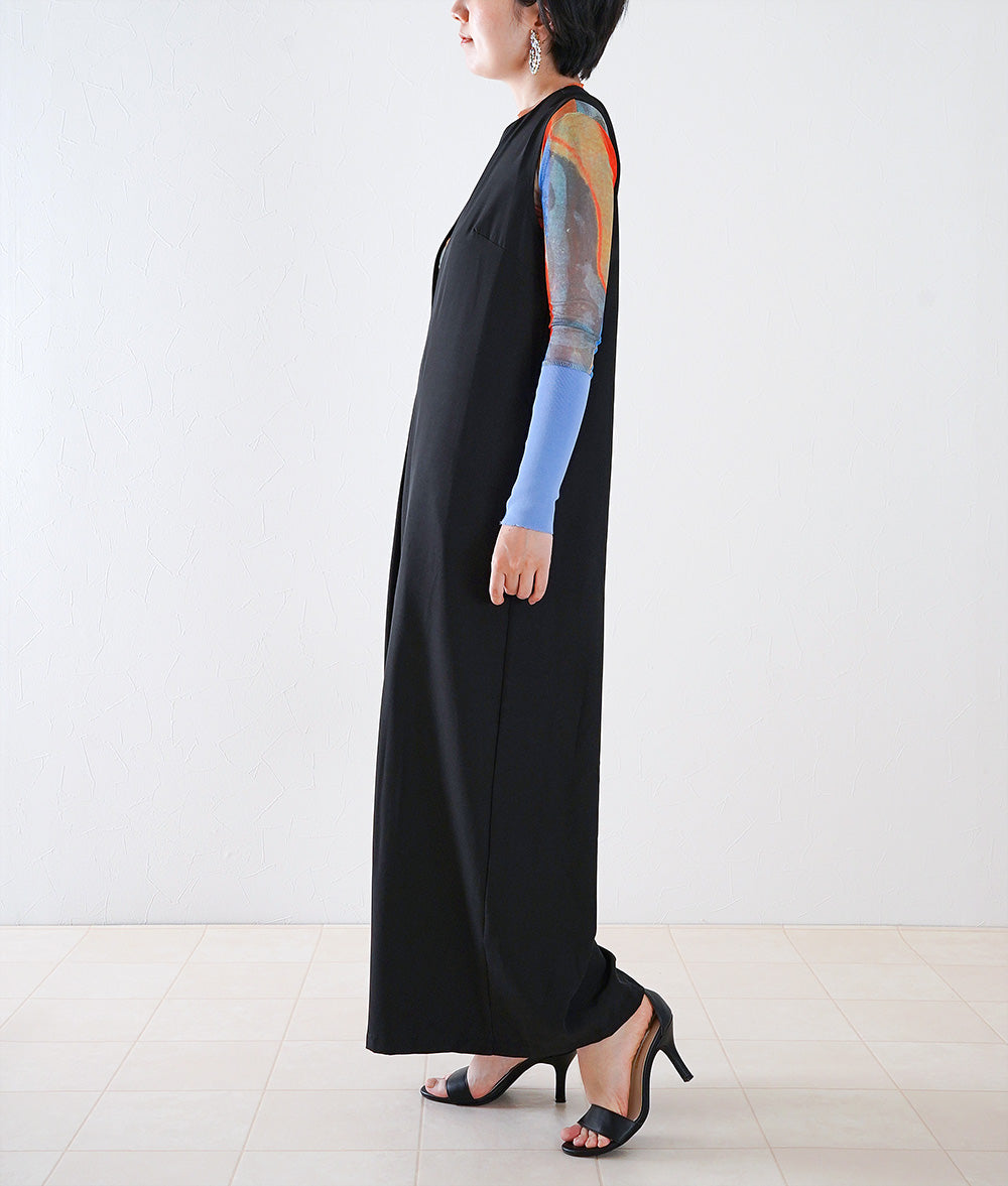 Niche art print mesh top