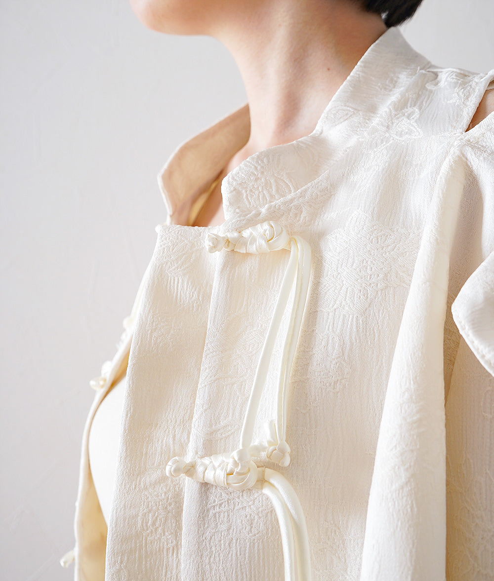 Chinese style ruffled blouse