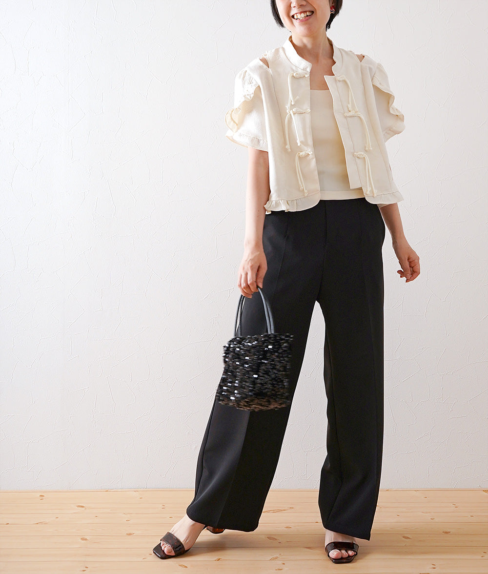 Chinese style ruffled blouse