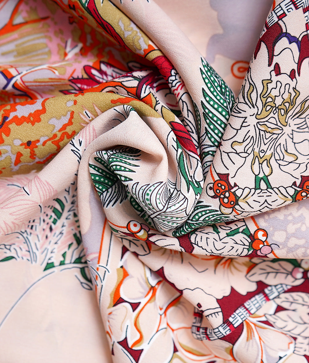 Tropical scarf shirt