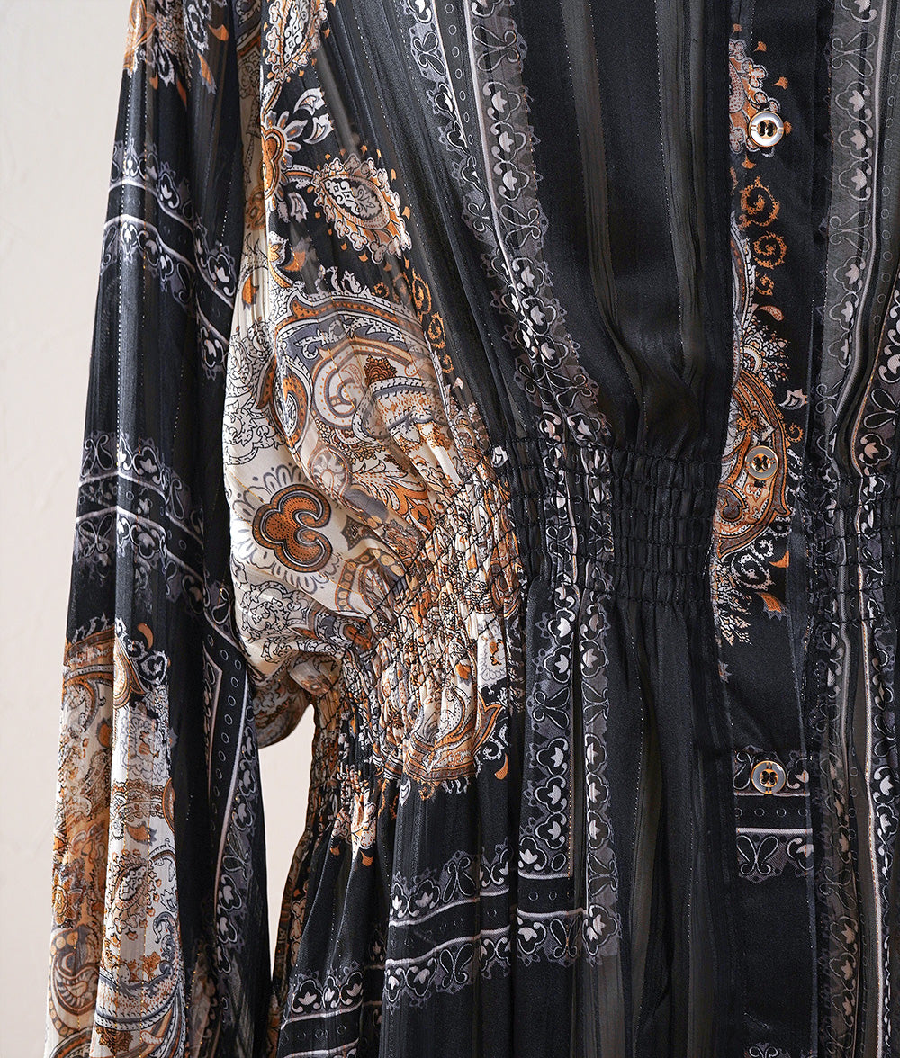 Sheer scarf pattern tunic