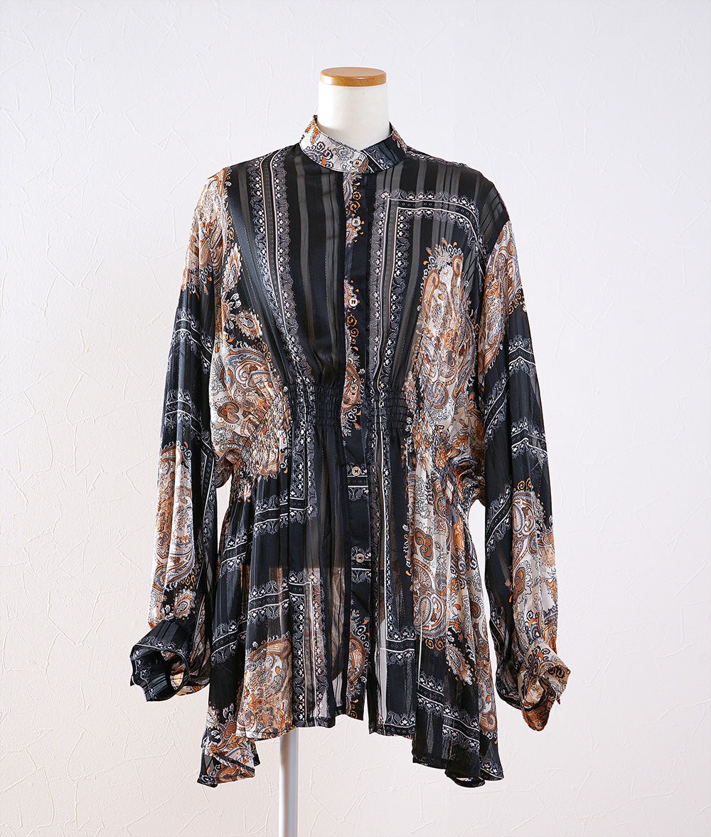 Sheer scarf pattern tunic