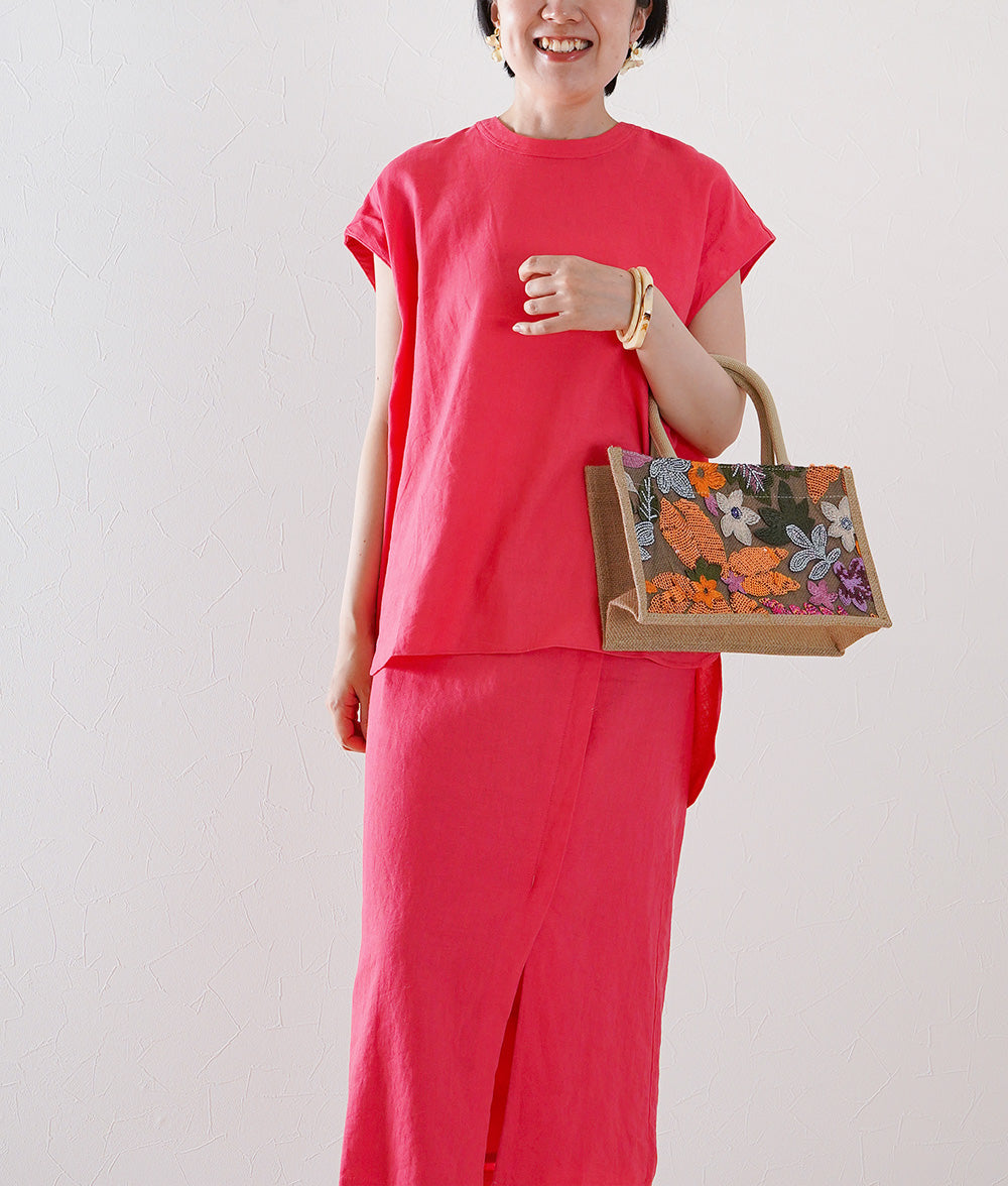 Cute pink blouse and skirt set