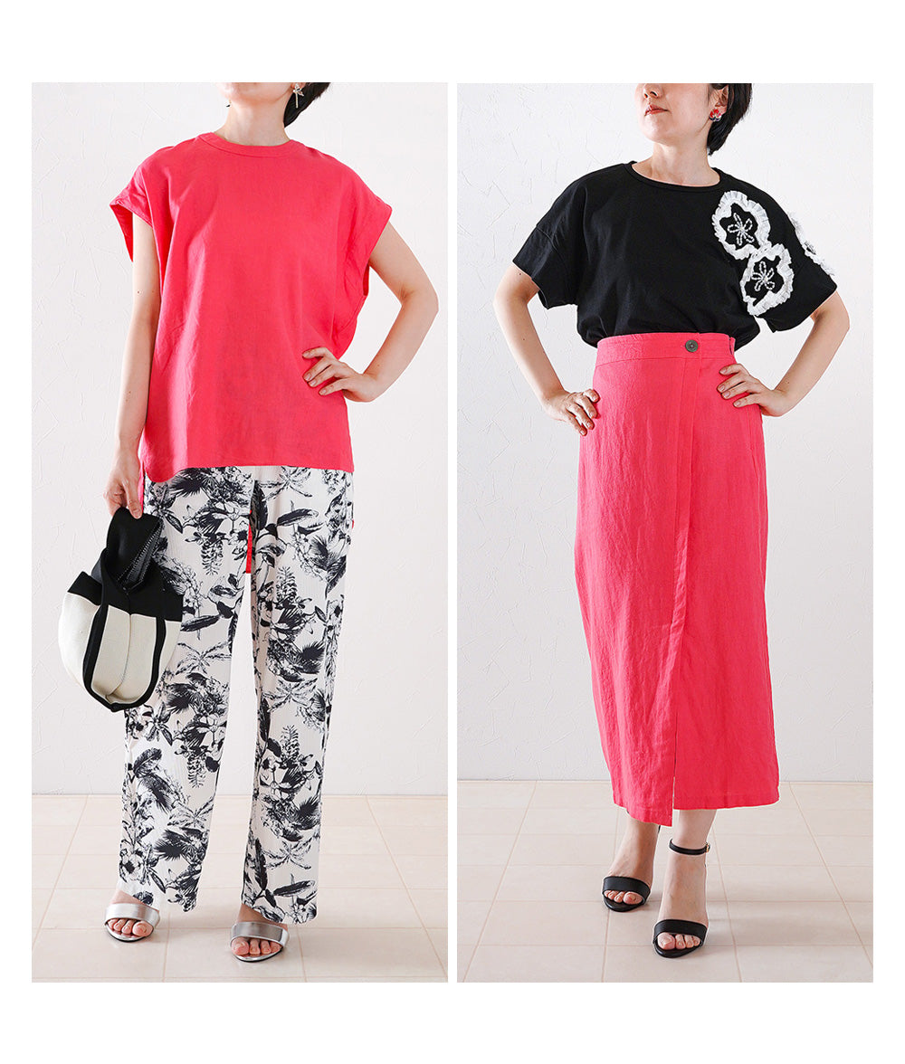 Cute pink blouse and skirt set