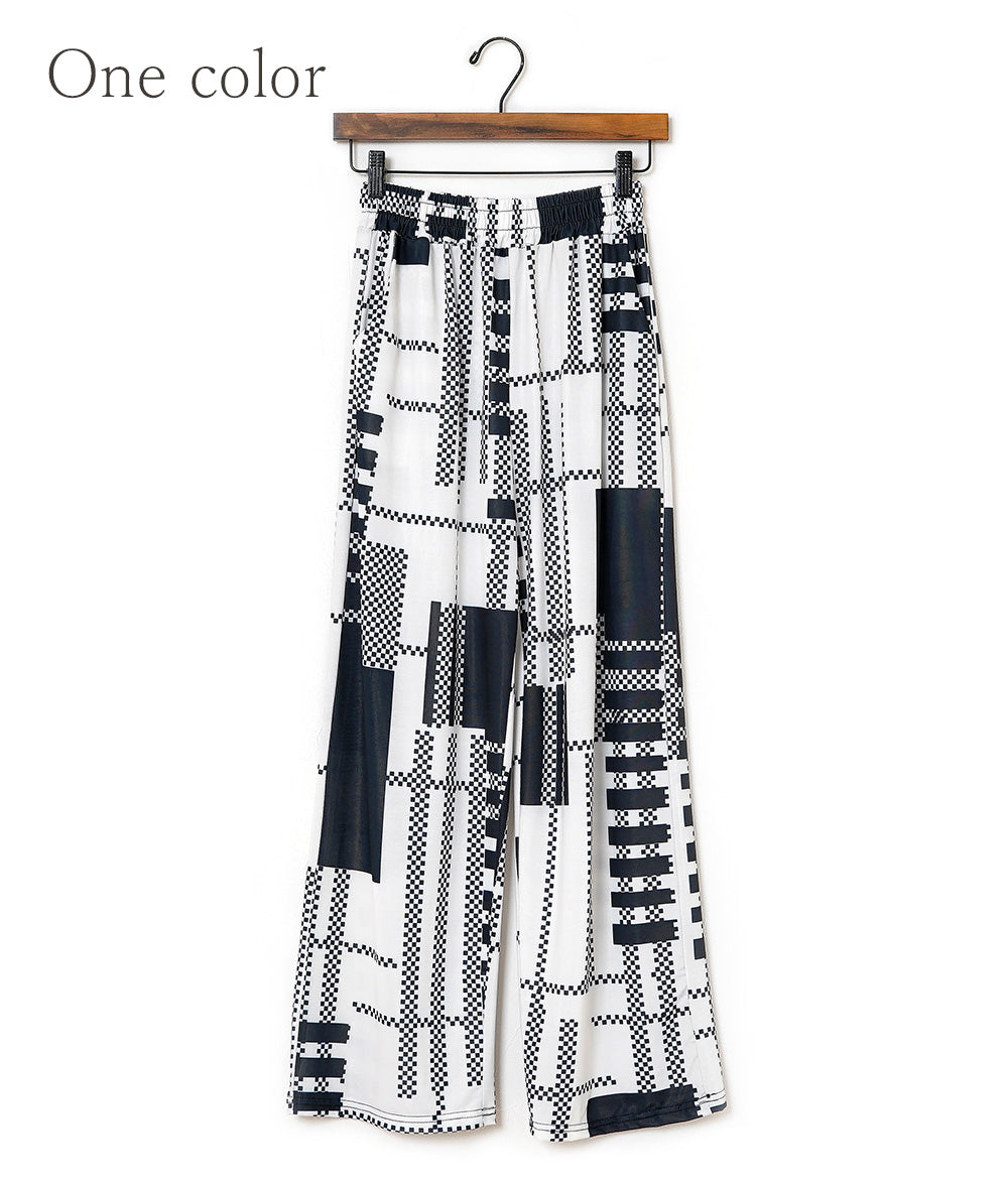 Check Collage Relaxed Pants
