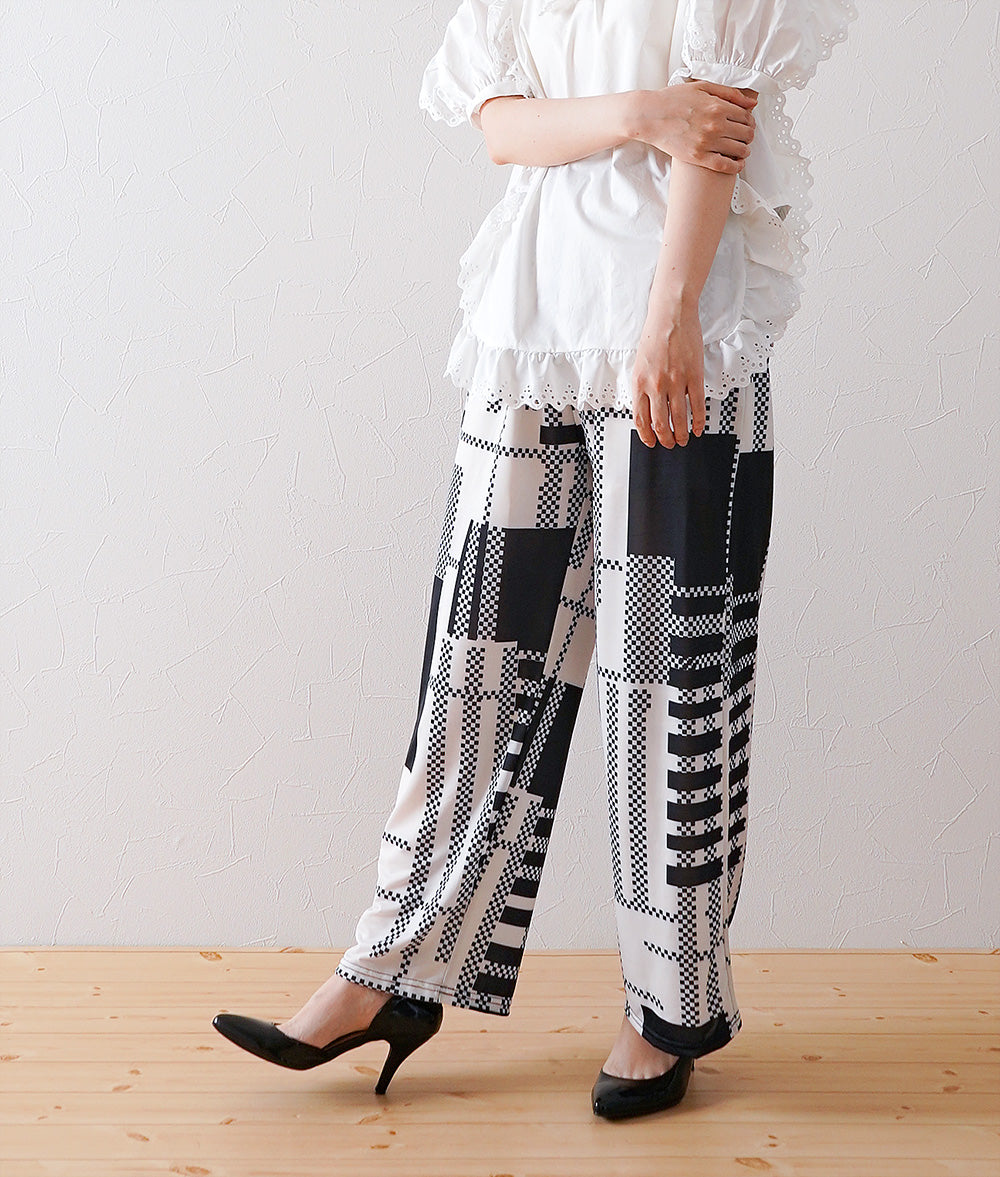 Check Collage Relaxed Pants