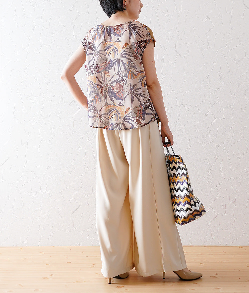 Botanical & Monkey 2way Blouse