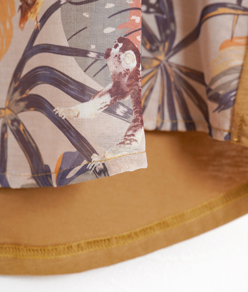 Botanical & Monkey 2way Blouse