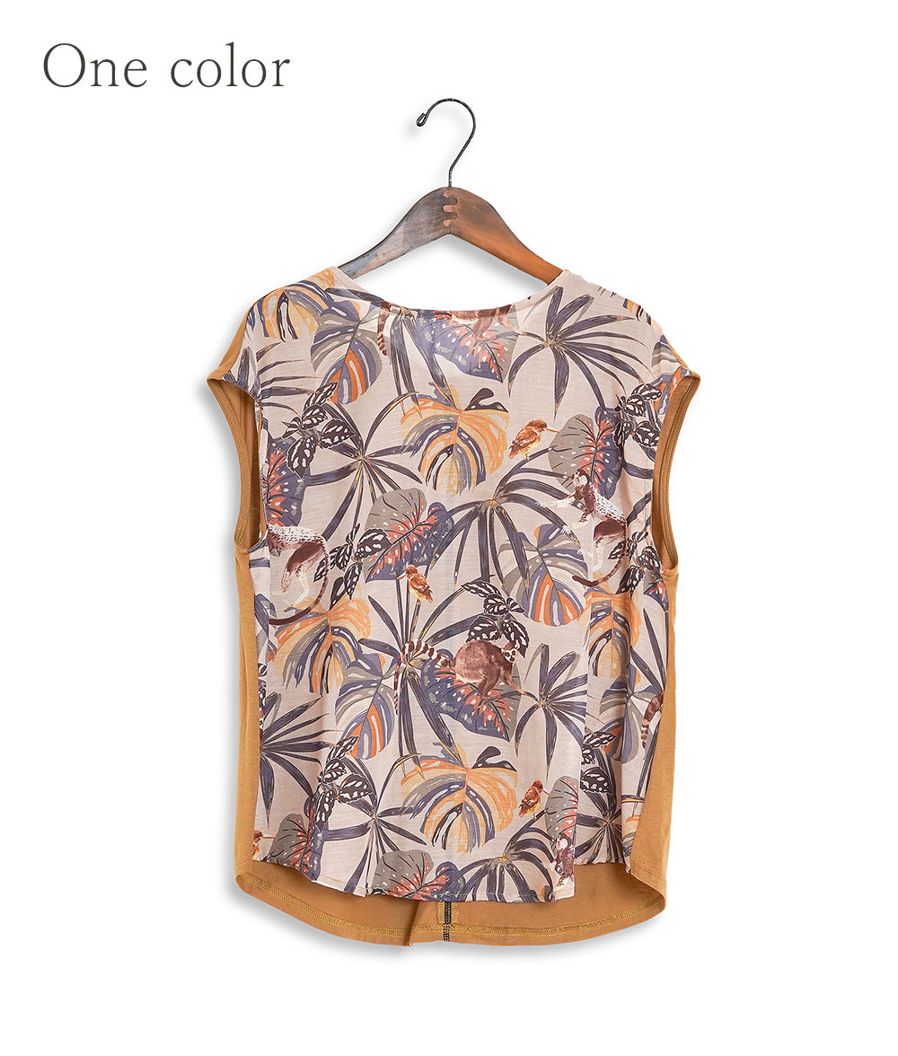 Botanical & Monkey 2way Blouse