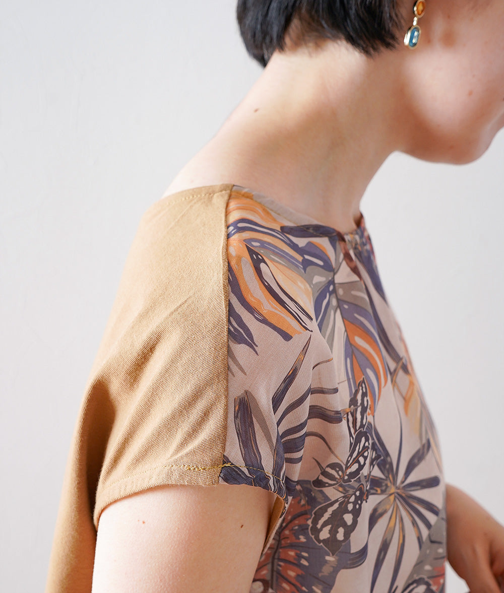 Botanical & Monkey 2way Blouse
