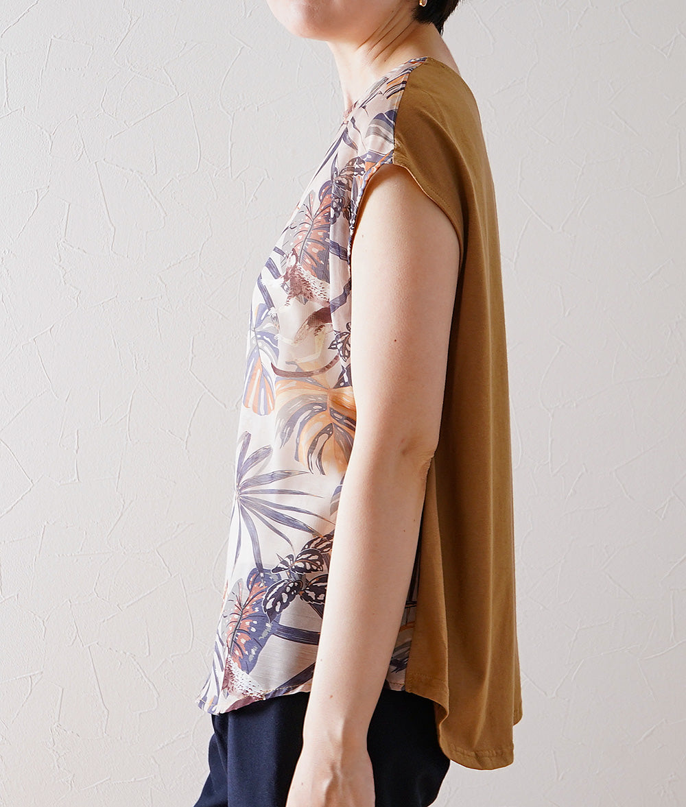 Botanical & Monkey 2way Blouse