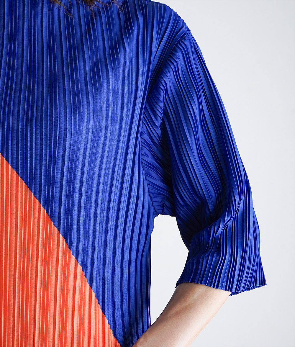 3 color block pleated dress