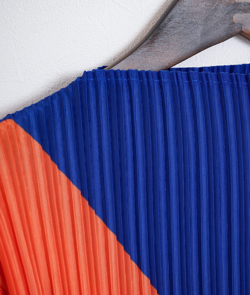 3 color block pleated dress