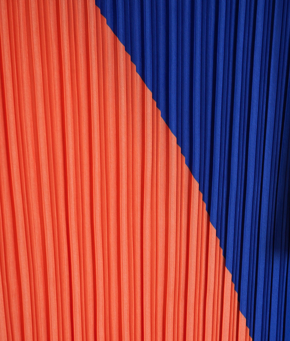 3 color block pleated dress
